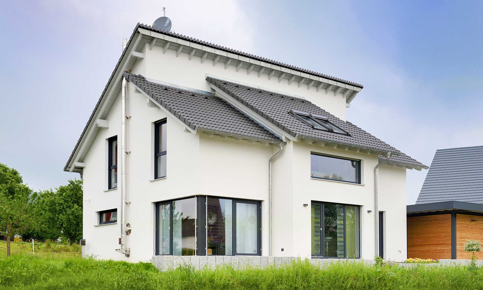 Pultdach Haus Fasold von Fertighaus WEISS