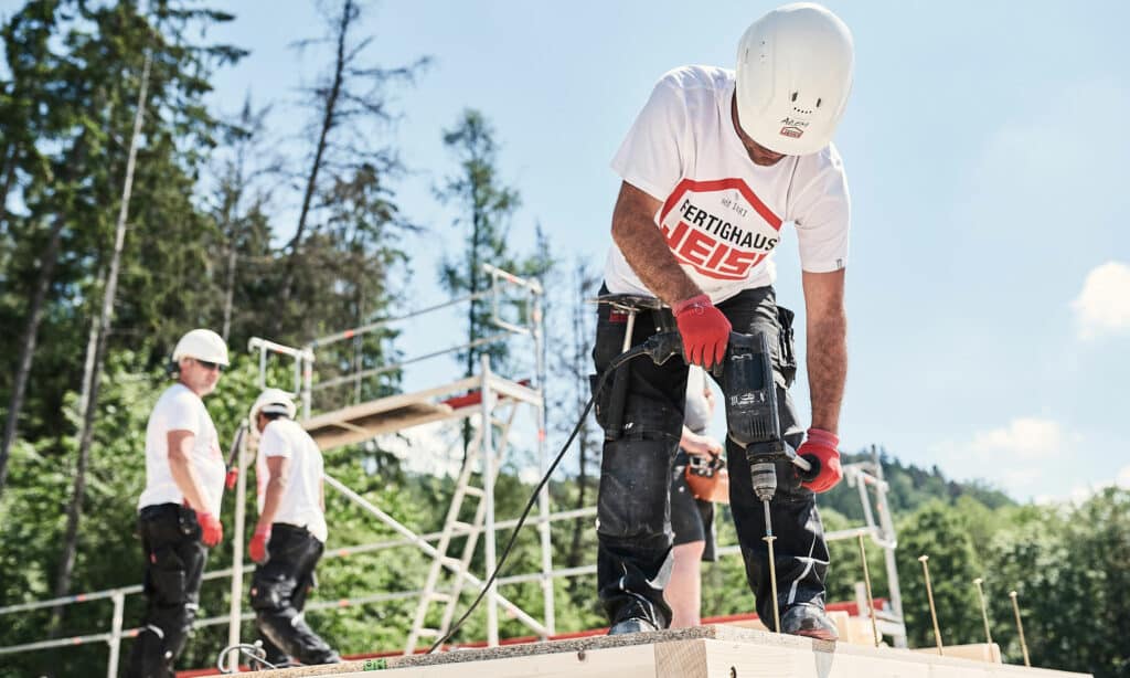 Hausaufbau bei Fertighaus WEISS