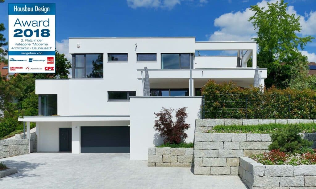 Hausbau Desgin Award für das Kundenhaus Wünschmann von Fertighaus WEISS